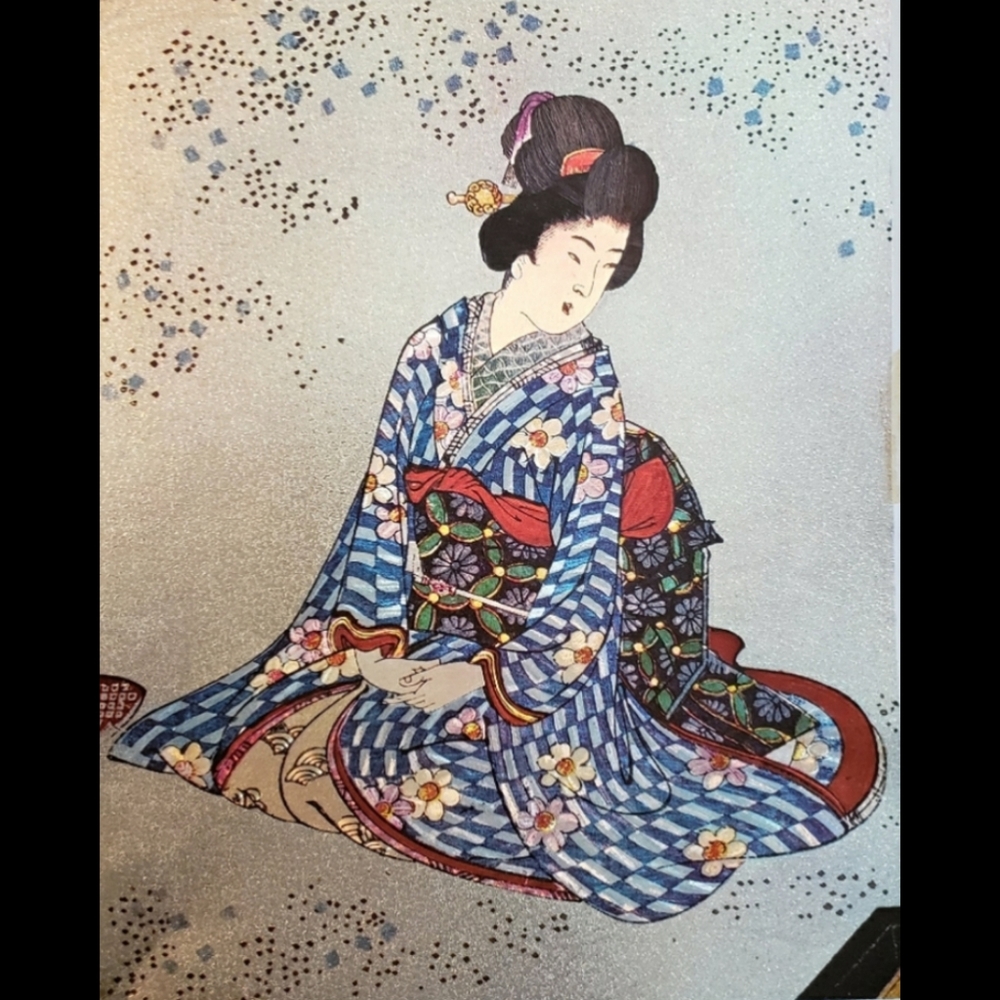 Foil Art- 8x10 Dufex Prints Geisha Lady Vintage